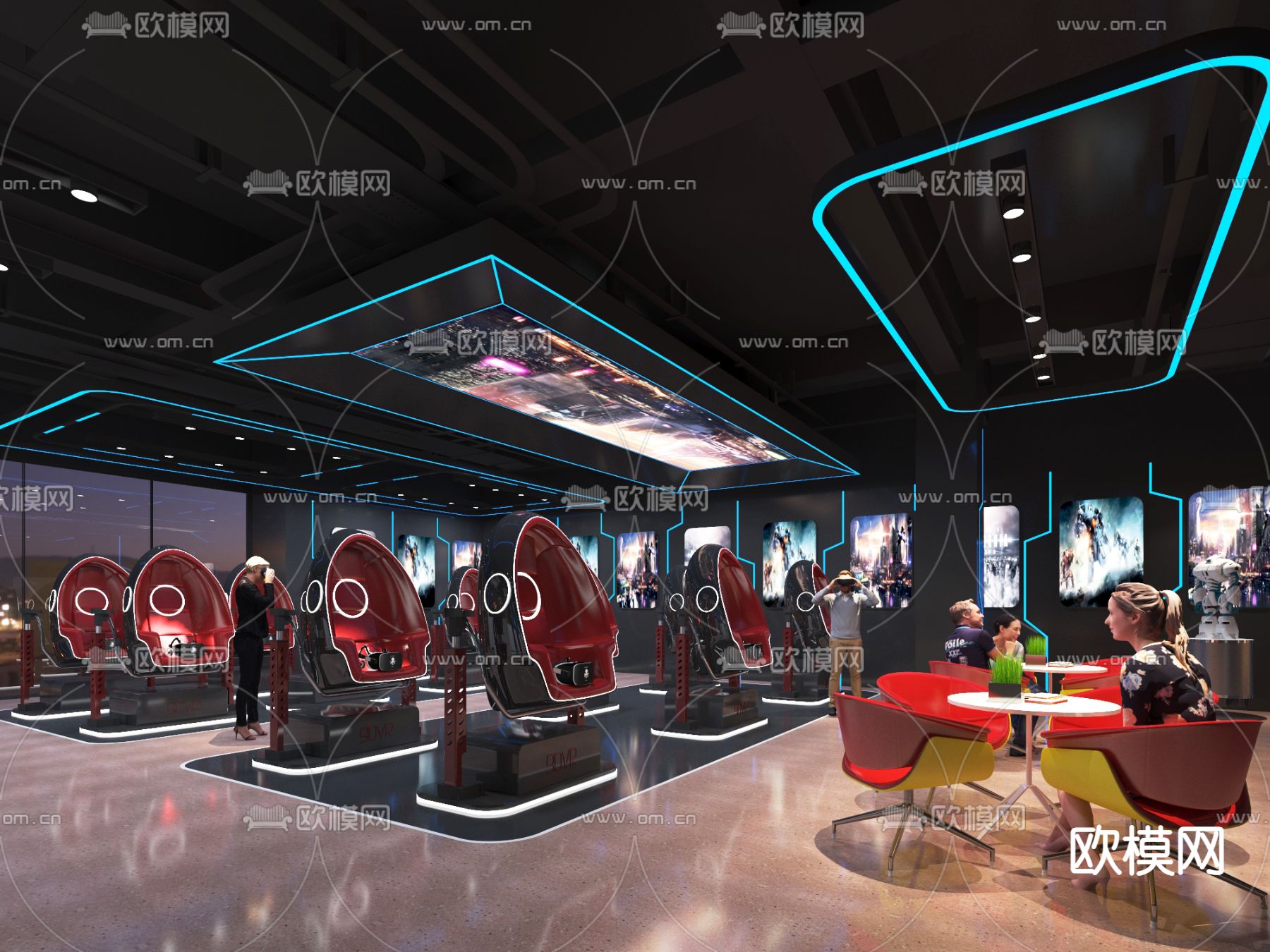 科技展厅 vr体验馆3d模型下载（渲染图3）
