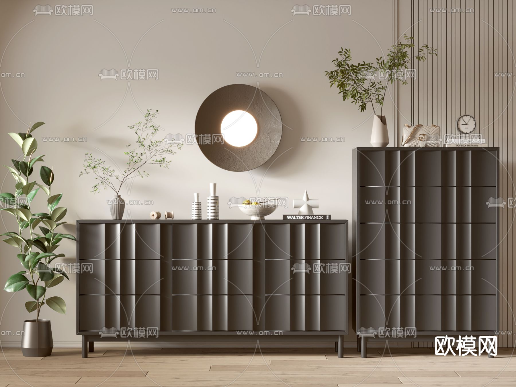 玄关柜 边柜3d模型下载