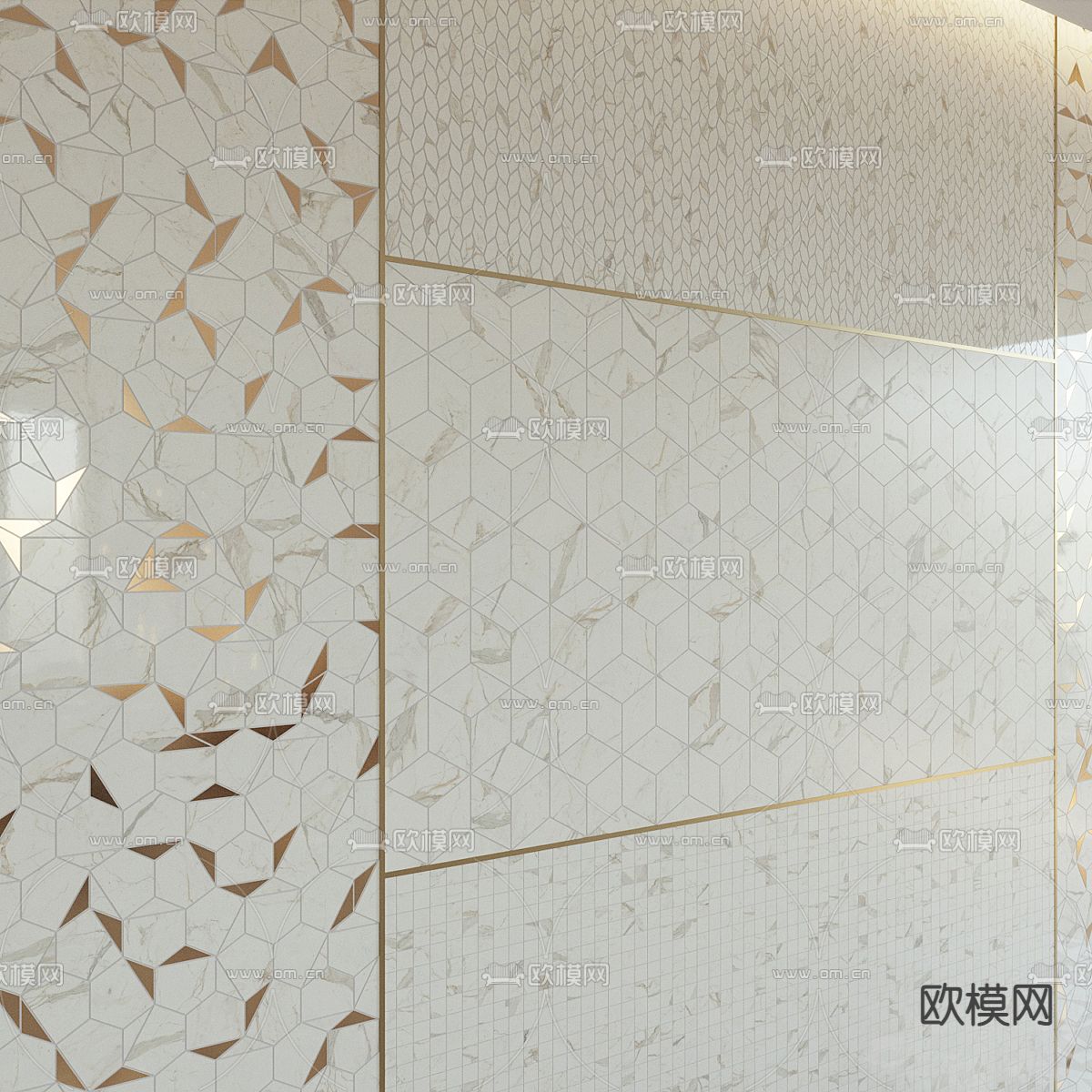 拼花瓷砖 墙砖 地砖3d模型下载