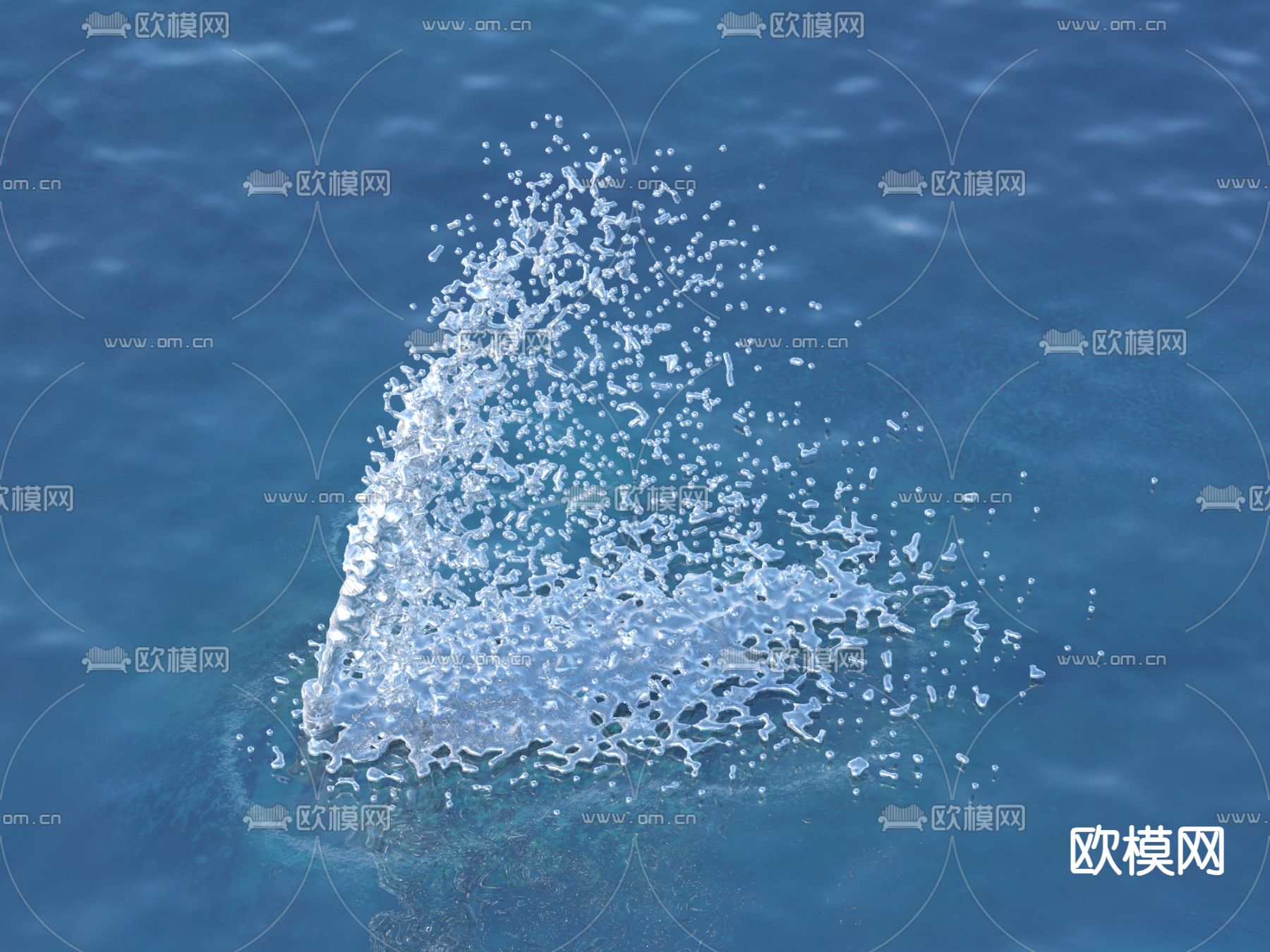 喷泉 涌泉 水景3d模型下载