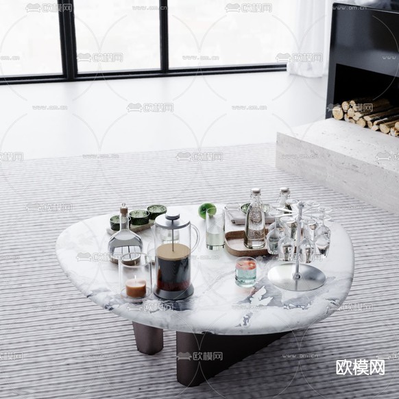 水杯 酒杯 蜡烛摆件3d模型下载