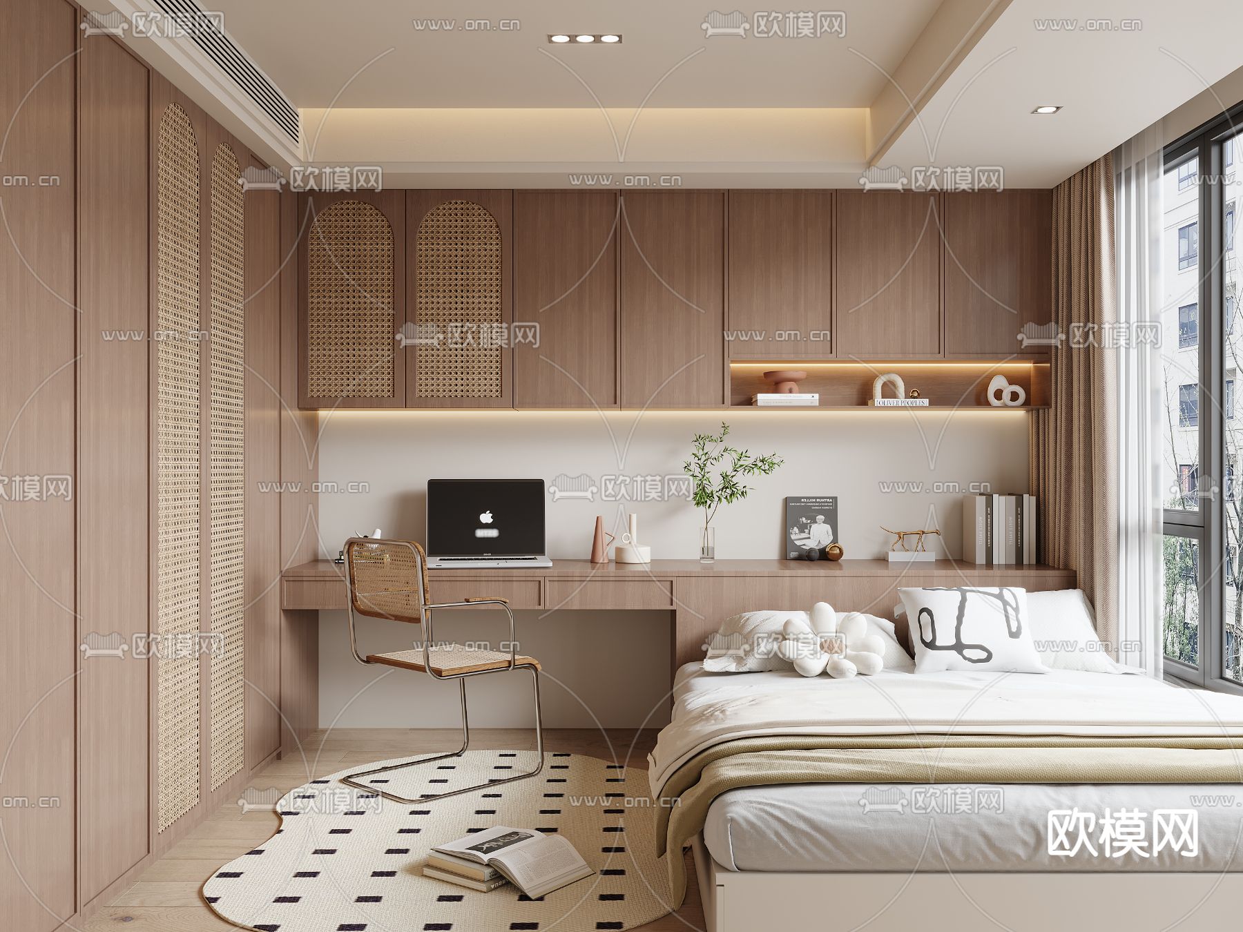 榻榻米卧室 次卧3d模型下载
