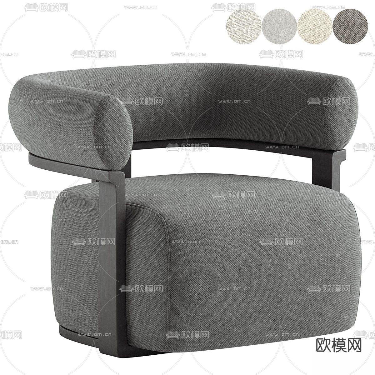 单人沙发3d模型下载（渲染图1）