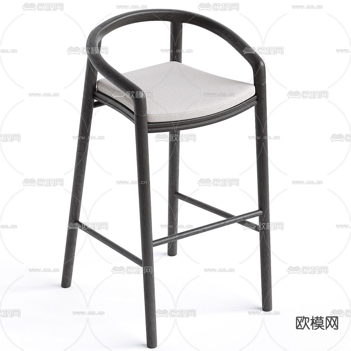 Manutti 吧椅 吧凳 高脚凳3d模型下载（渲染图2）