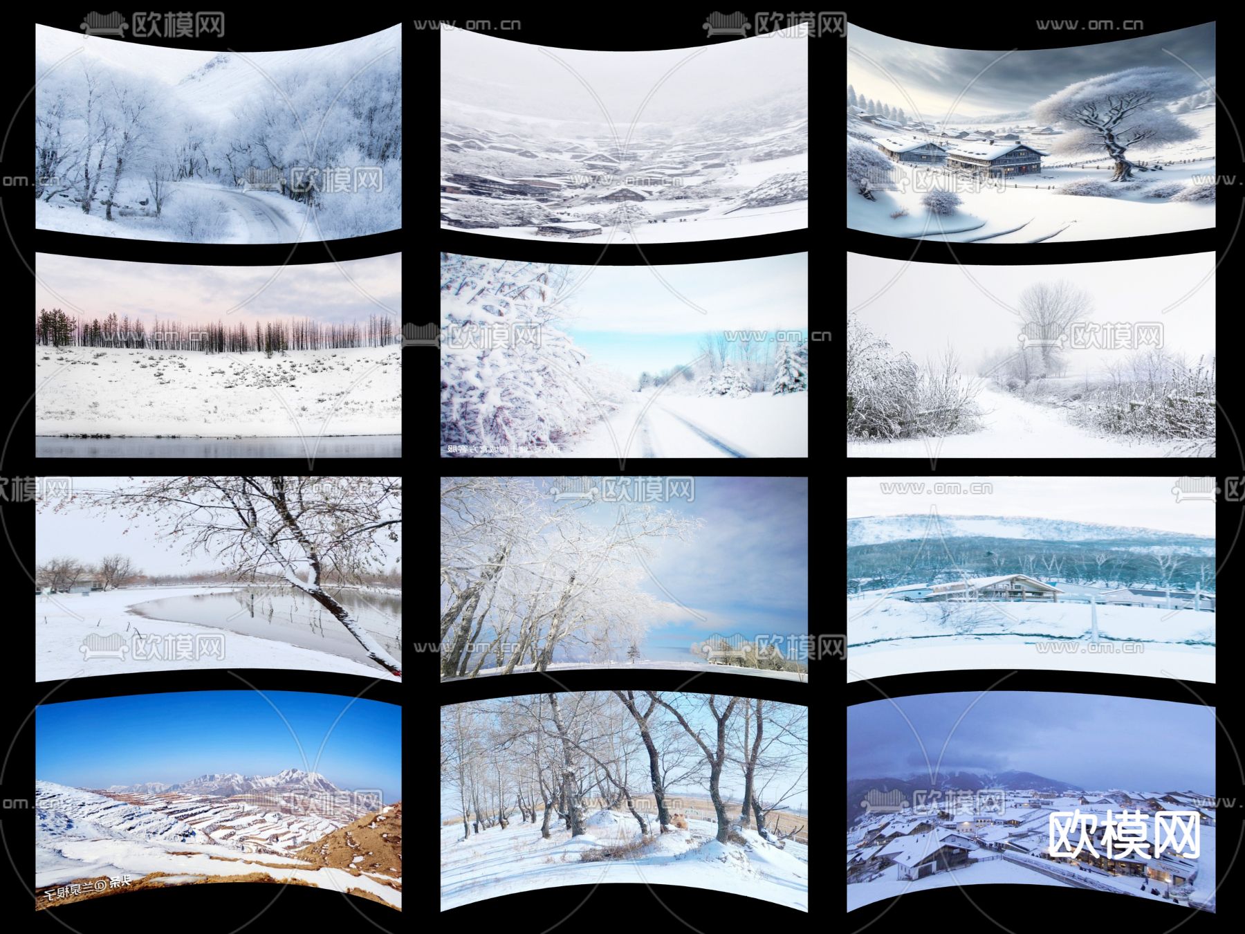 雪景 外景3d模型下载