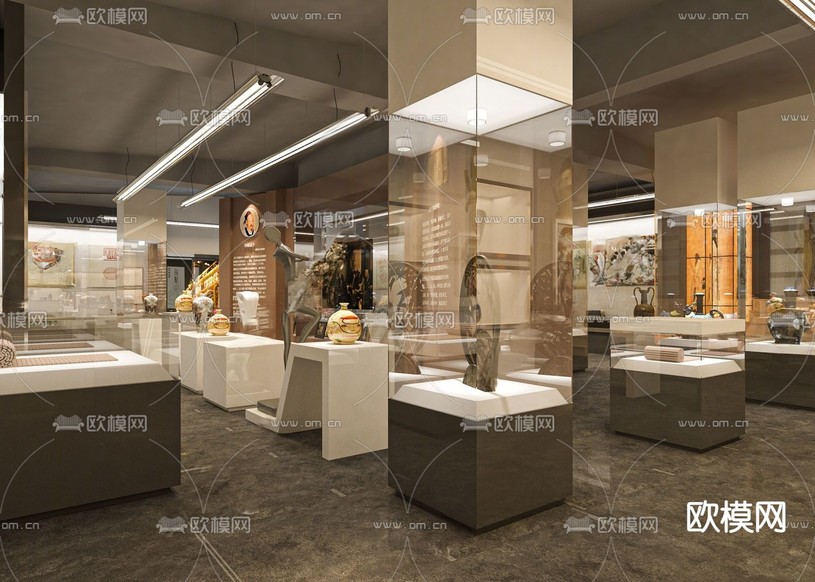 博物馆 古董收藏室3d模型下载