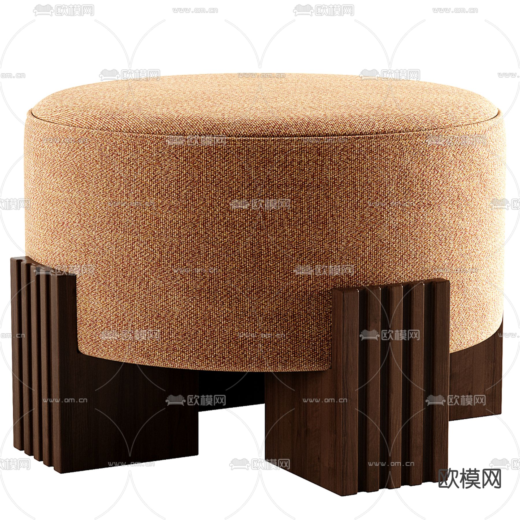 Minotti 圆凳 矮凳su模型下载（渲染图3）