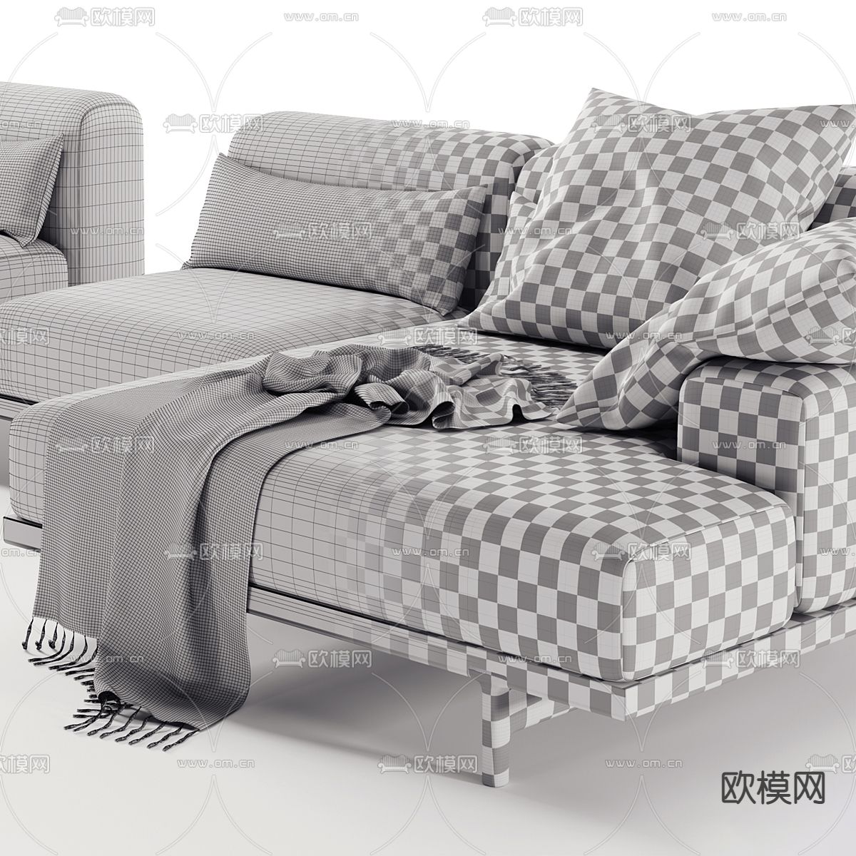 Porada 转角沙发 休闲沙发3d模型下载（渲染图3）