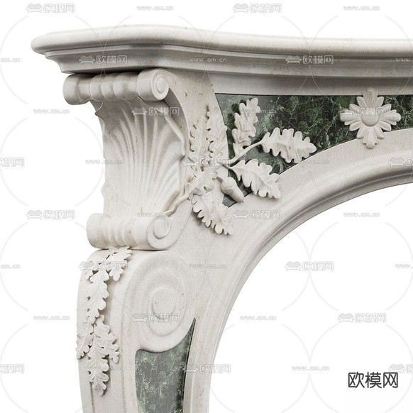 简欧壁炉3d模型下载(渲染图5)