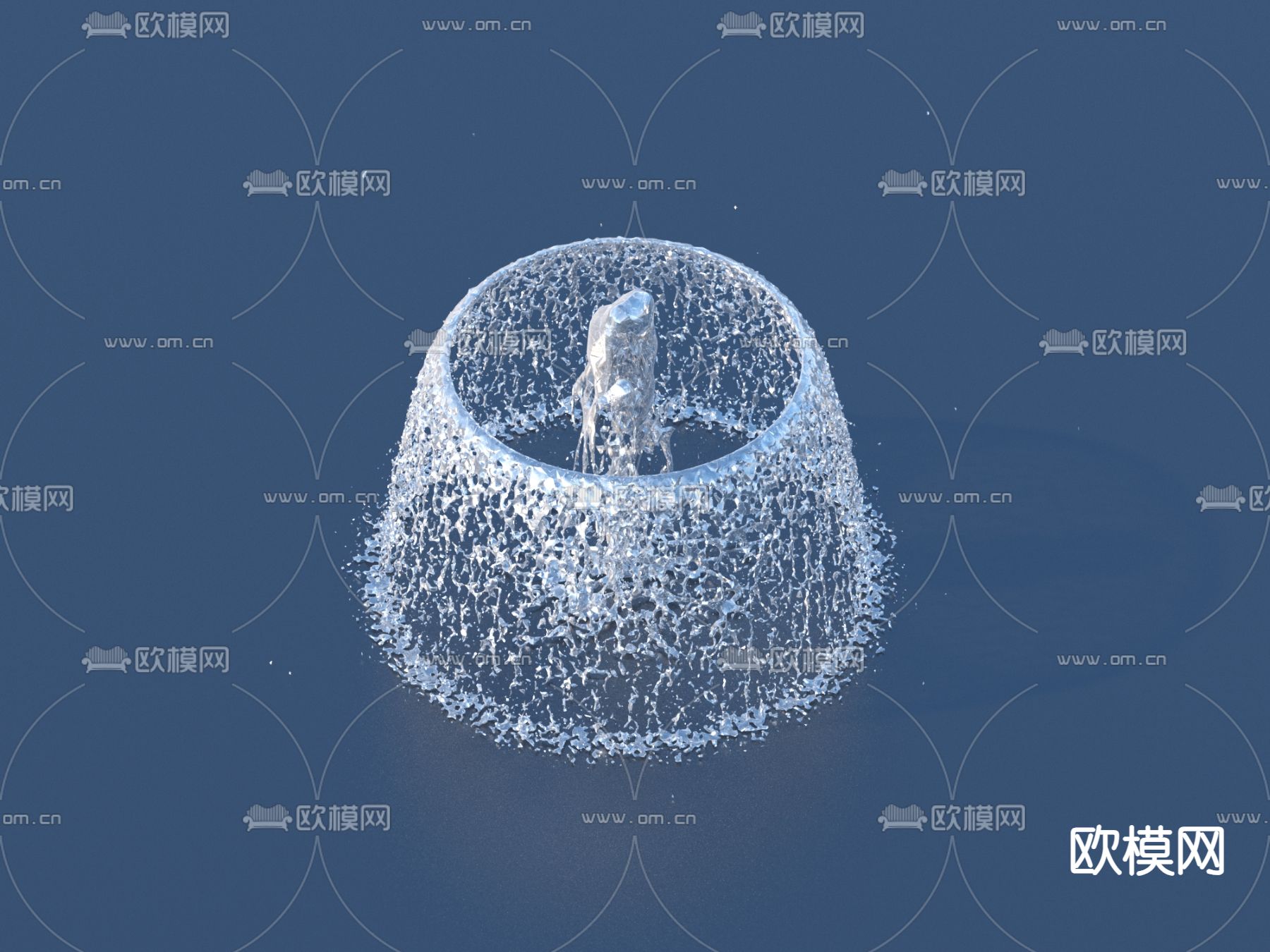 喷泉 涌泉 水景3d模型下载