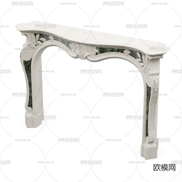 简欧壁炉3d模型下载(渲染图3)