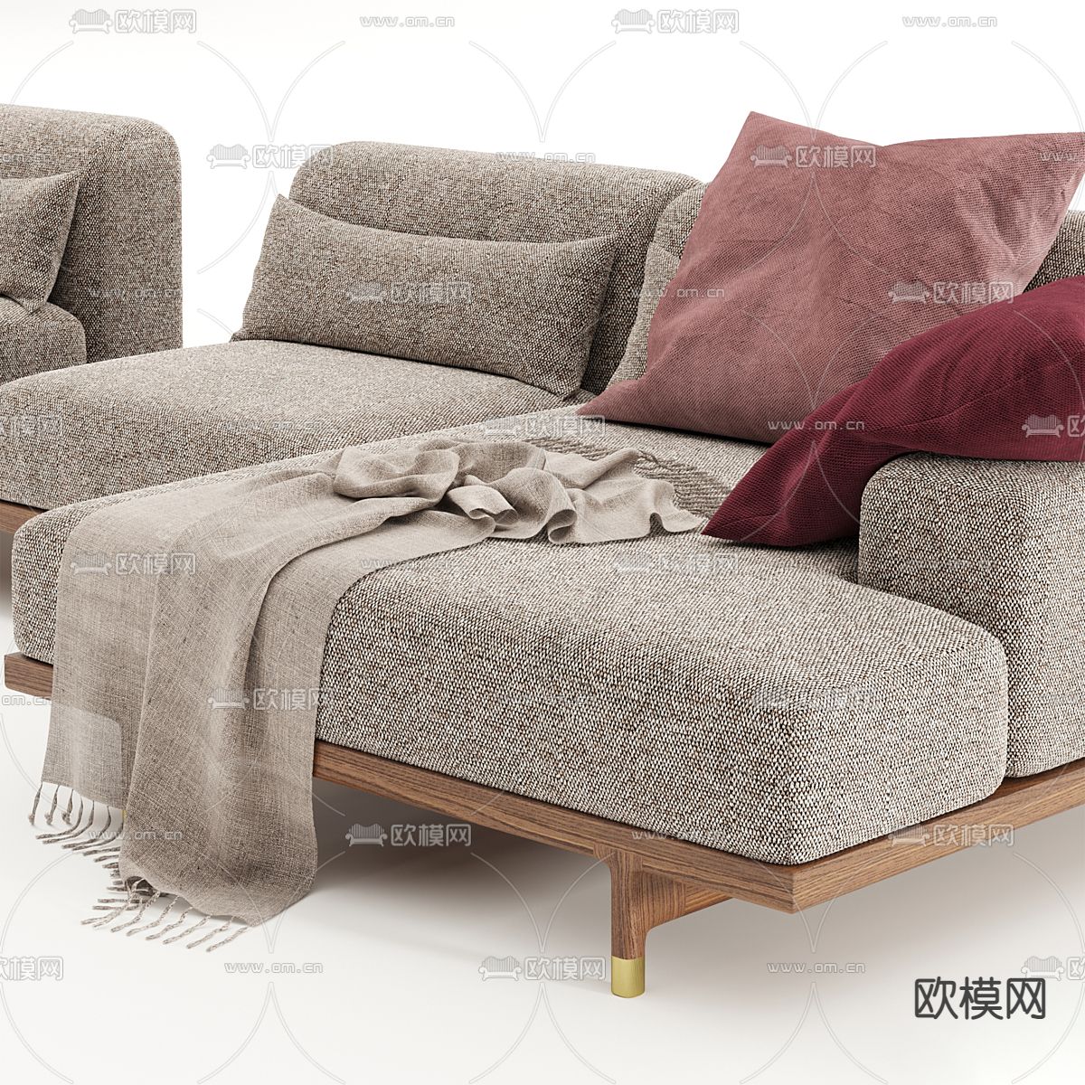 Porada 转角沙发 休闲沙发3d模型下载（渲染图4）