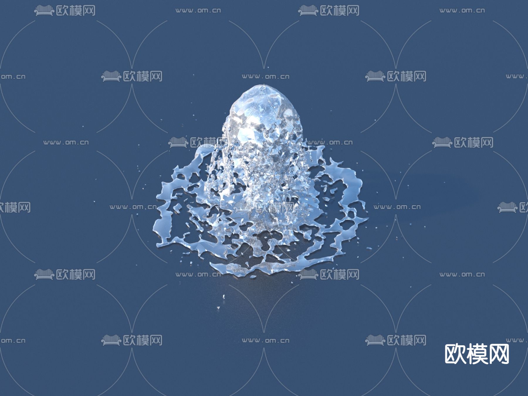 喷泉 涌泉 水景3d模型下载