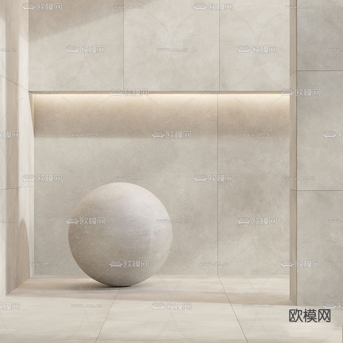 微水泥墙 混凝土 石膏肌理漆3d模型下载