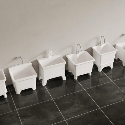  拖把池 拖布池 墩布池su模型 