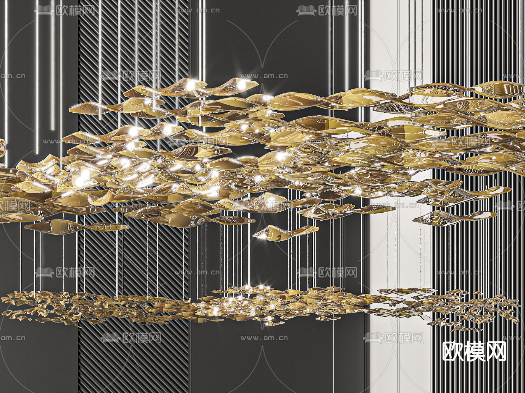 酒店大堂灯 装饰灯3d模型下载