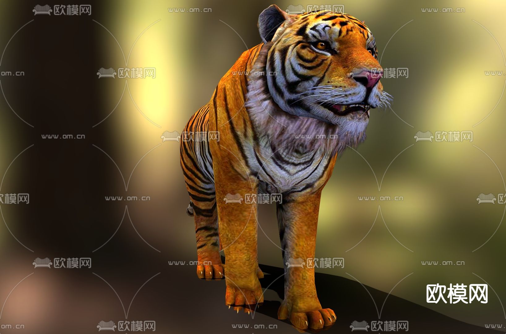 老虎3d模型下载（渲染图1）