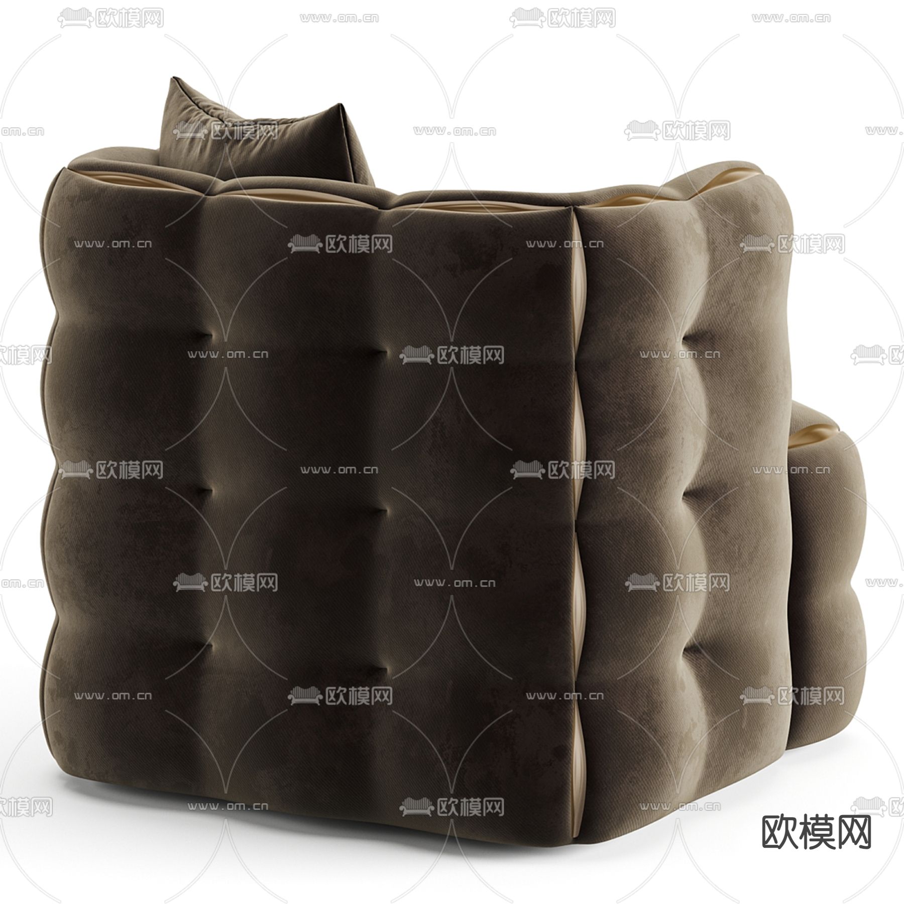 FENDI 单人沙发su模型下载（渲染图2）