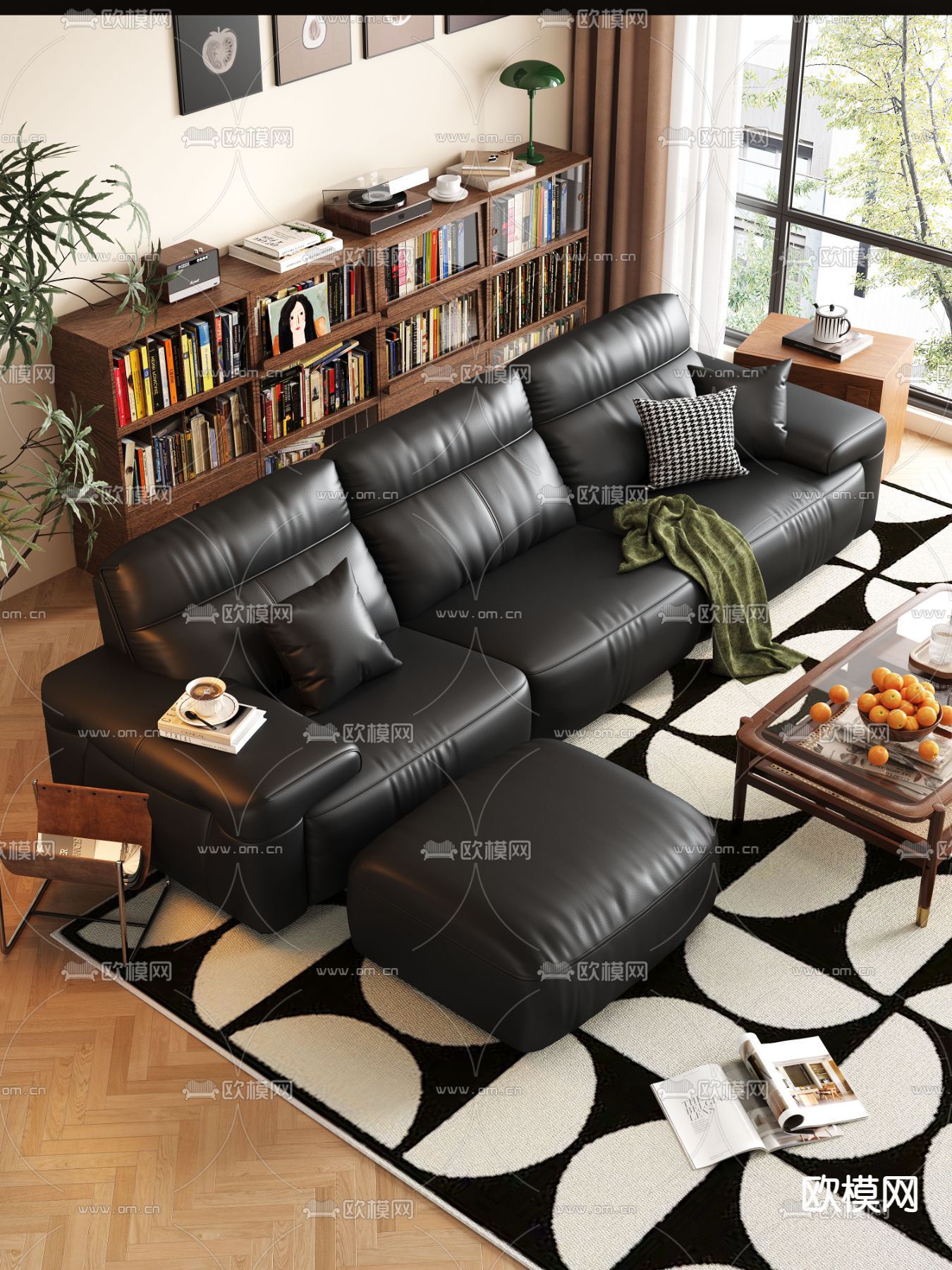 中古风沙发 客厅休闲沙发3d模型下载