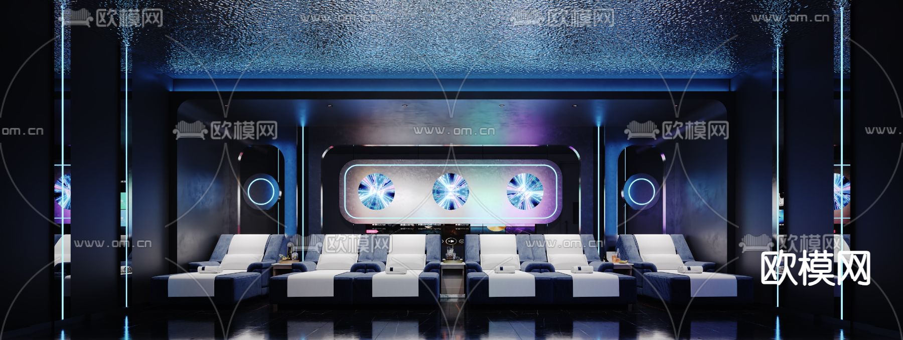 现代足浴房su模型下载（渲染图2）