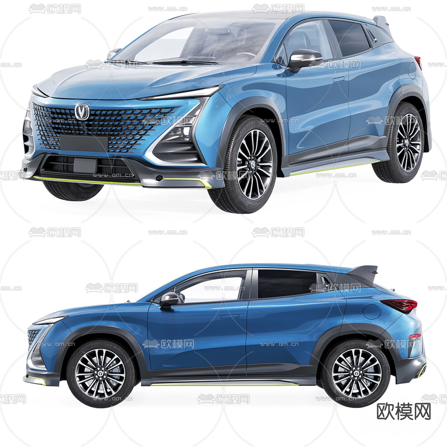 长安UNI 汽车 轿车3d模型下载（渲染图2）