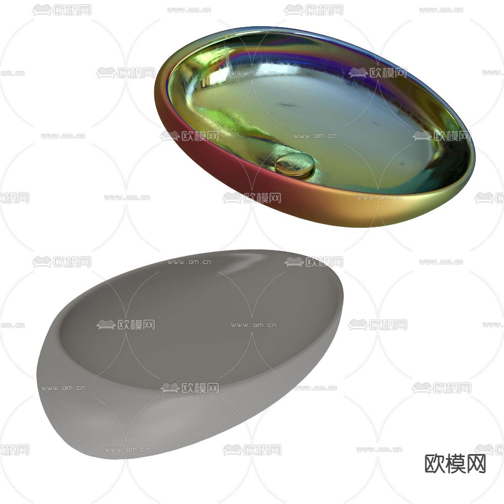ABBER 洗手盆 台盆3d模型下载（渲染图1）