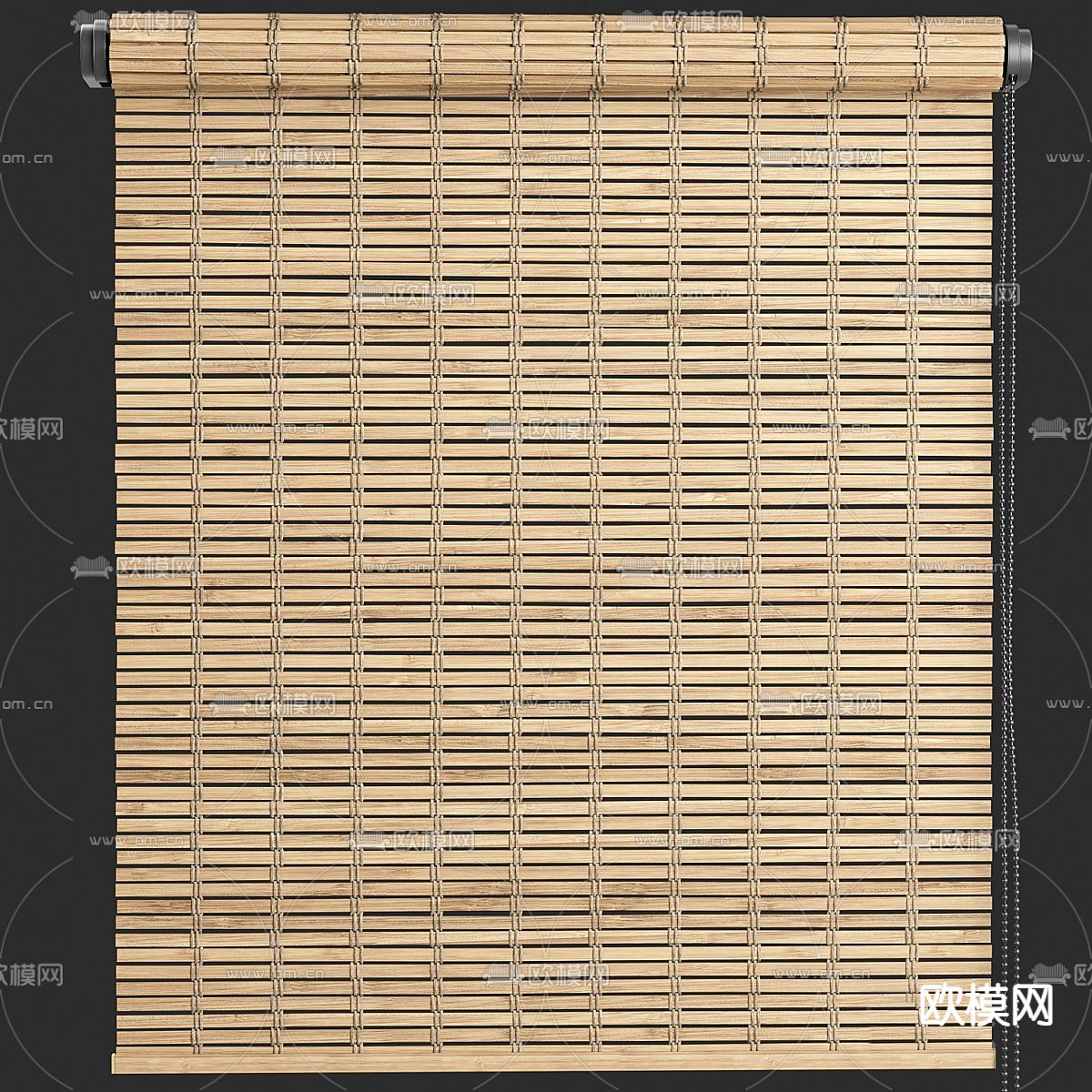 中式竹帘 卷帘3d模型下载