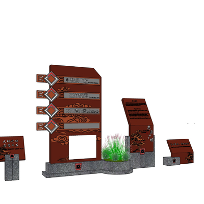  标识牌 指示牌 导视系统su模型 