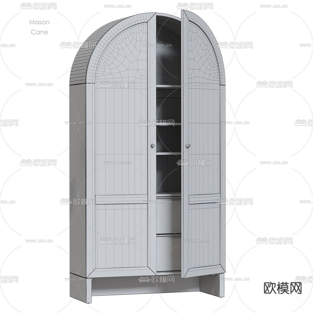 Urban Outfitters 藤编衣柜 衣橱3d模型下载（渲染图4）