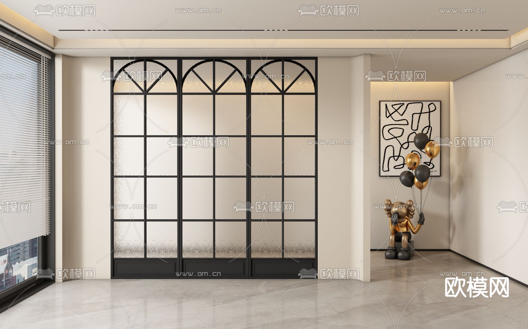 玄关隔断 玄关过道3d模型下载