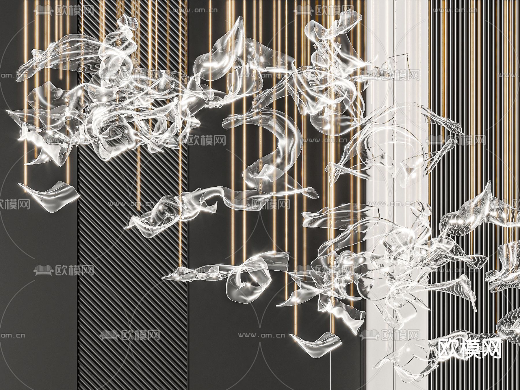 酒店大堂灯 装饰灯3d模型下载