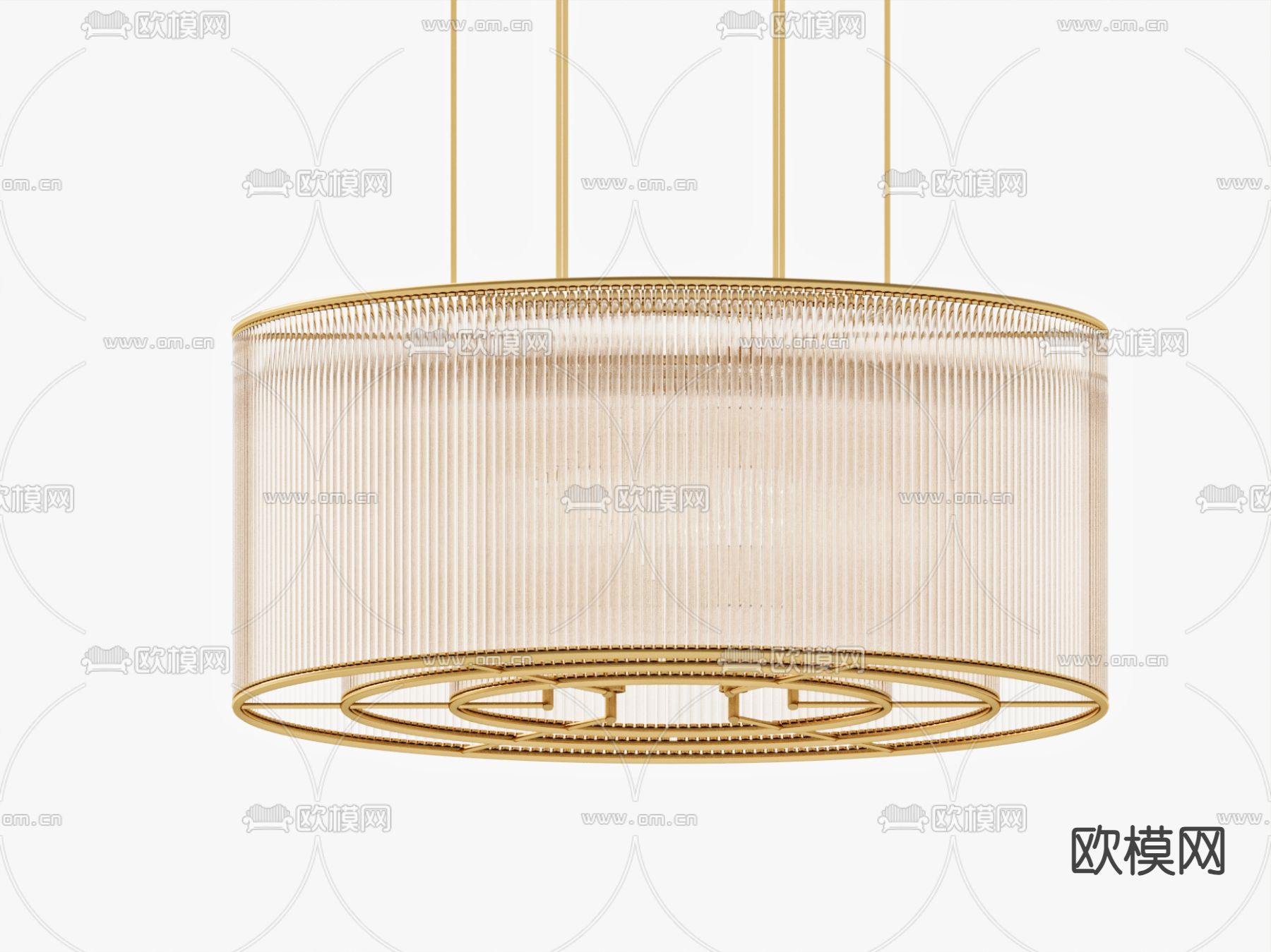 现代吊灯 圆吊灯 大堂吊灯su模型下载（渲染图2）