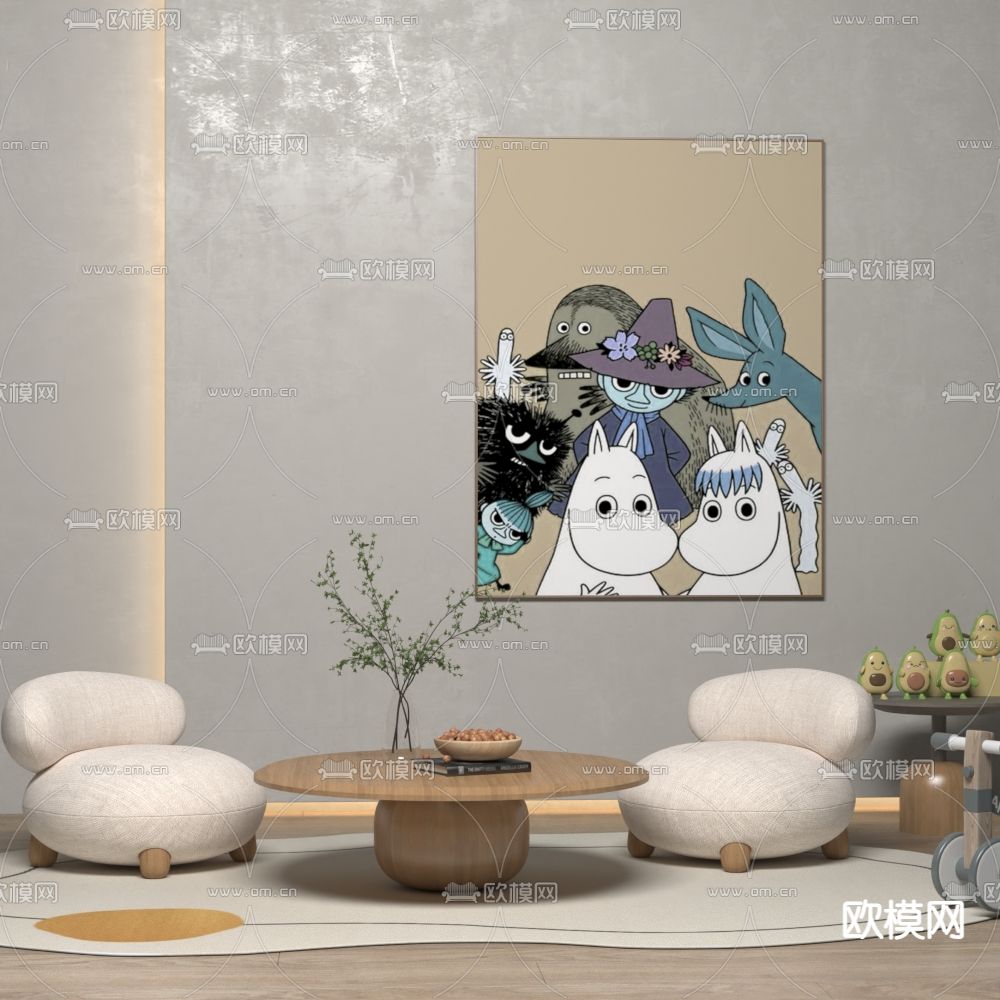 儿童沙发 休闲沙发su模型下载（渲染图2）