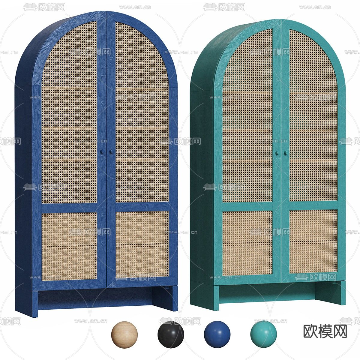 Urban Outfitters 藤编衣柜 衣橱3d模型下载（渲染图1）