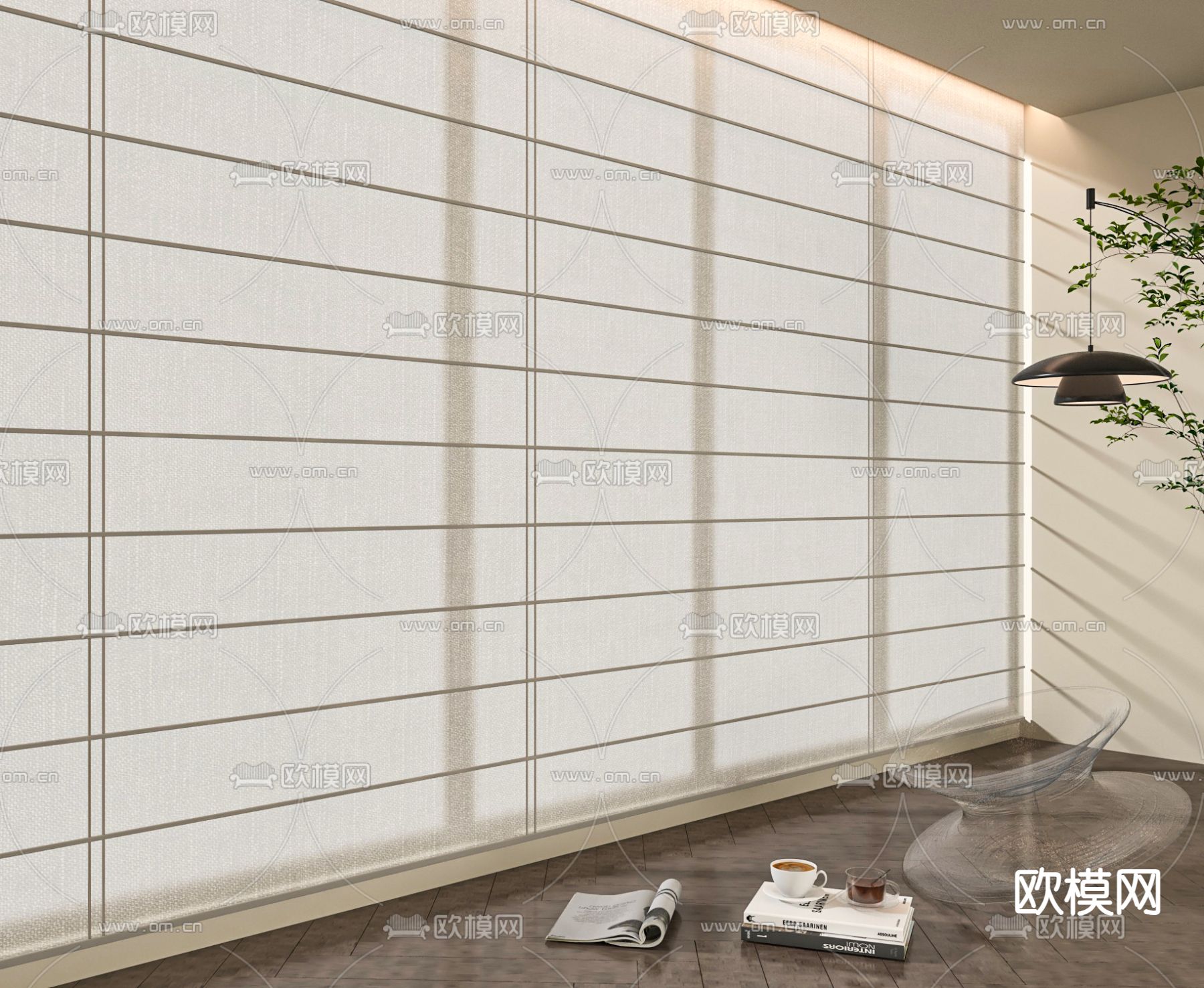 香格里拉拉帘 纱帘 卷帘 梦幻帘 窗帘3d模型下载