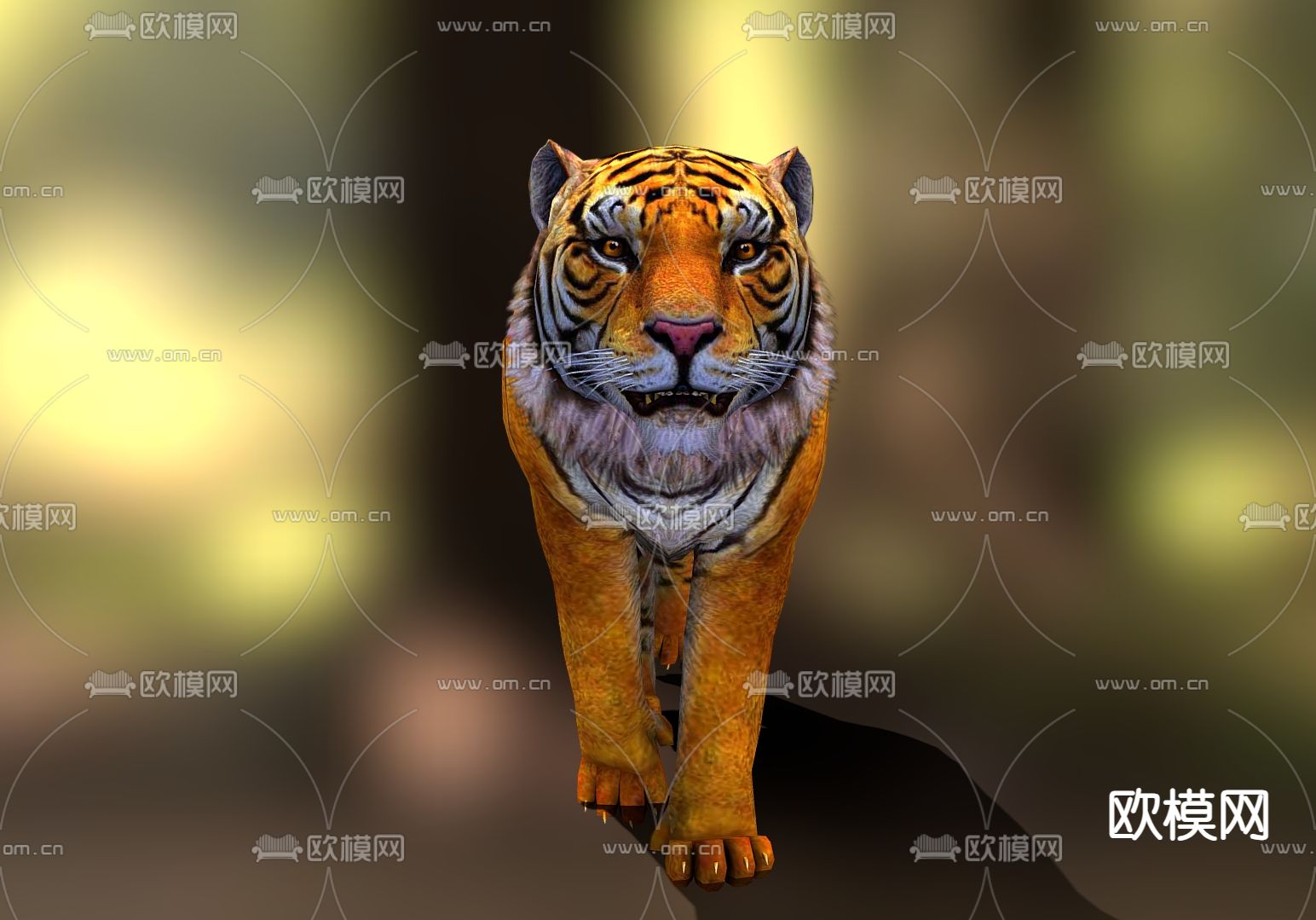 老虎3d模型下载（渲染图2）