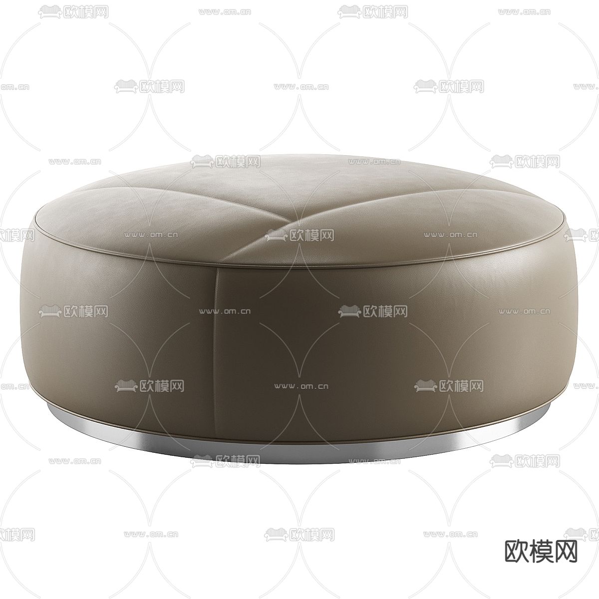 minotti 沙发凳 皮脚踏su模型下载（渲染图2）