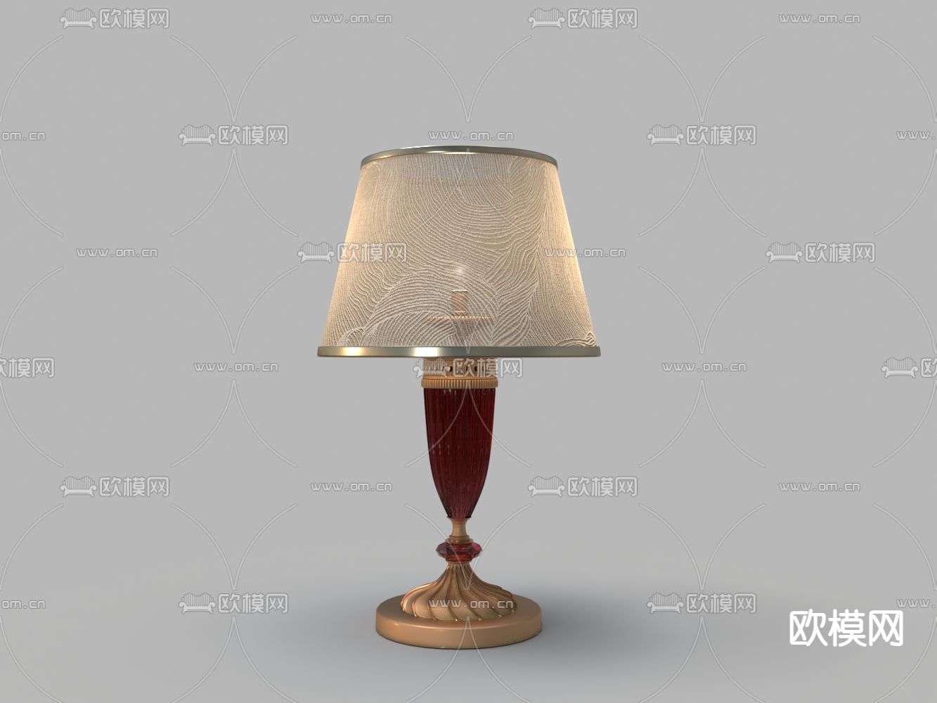 欧式台灯3d模型下载