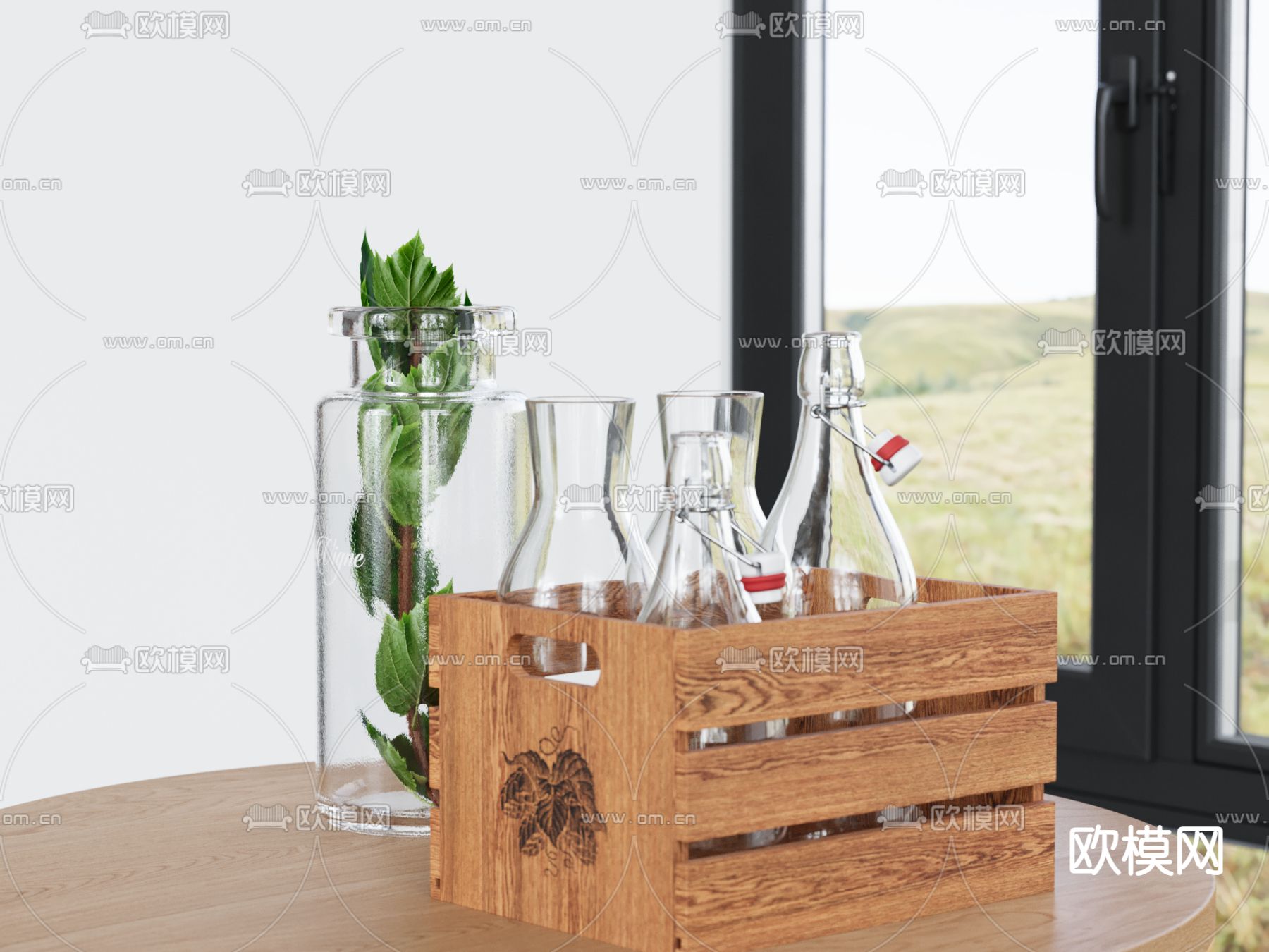 玻璃瓶 玻璃器皿 玻璃罐3d模型下载