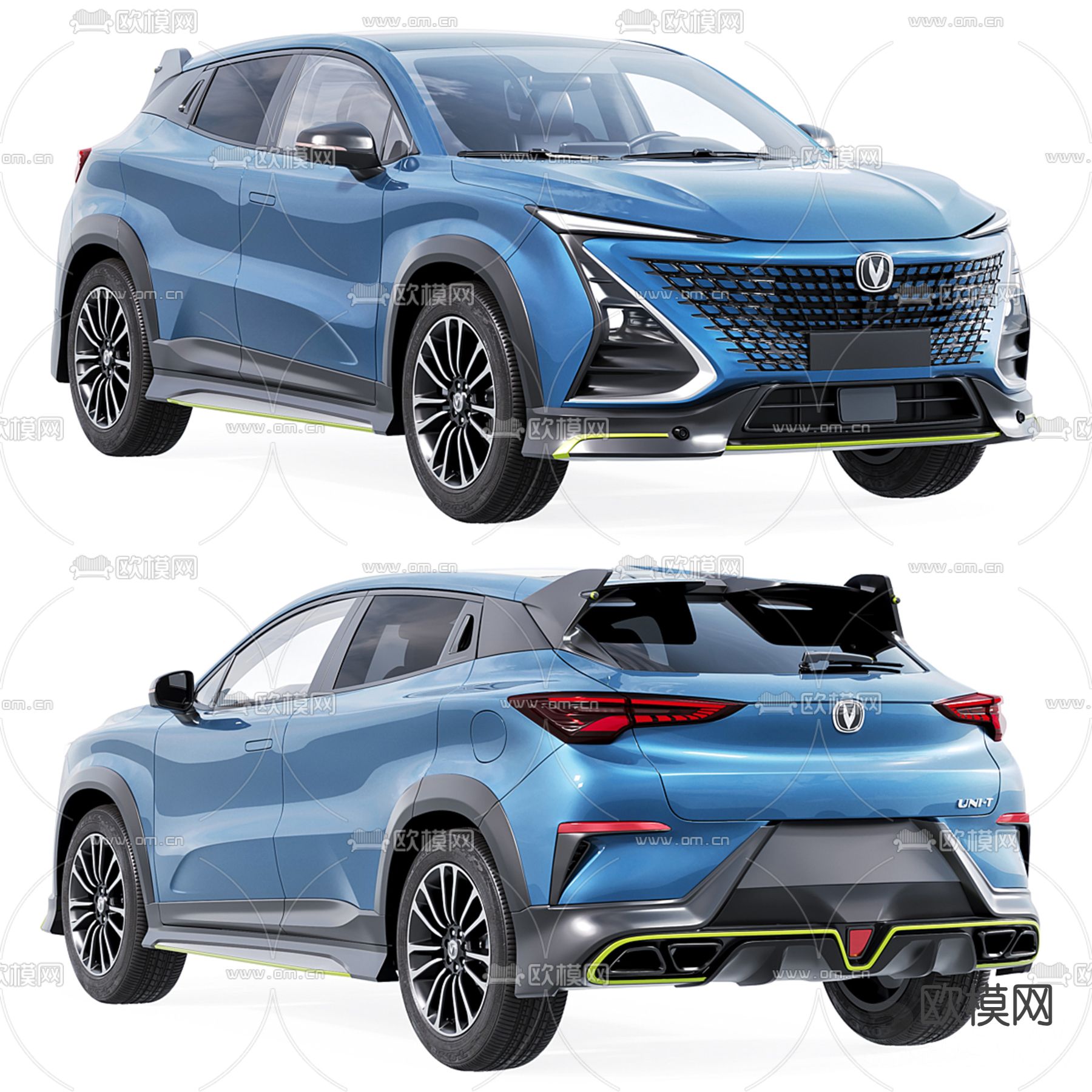长安UNI 汽车 轿车3d模型下载（渲染图1）