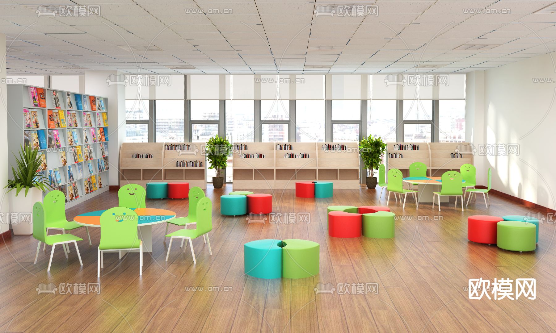 幼儿园活动区3d模型下载