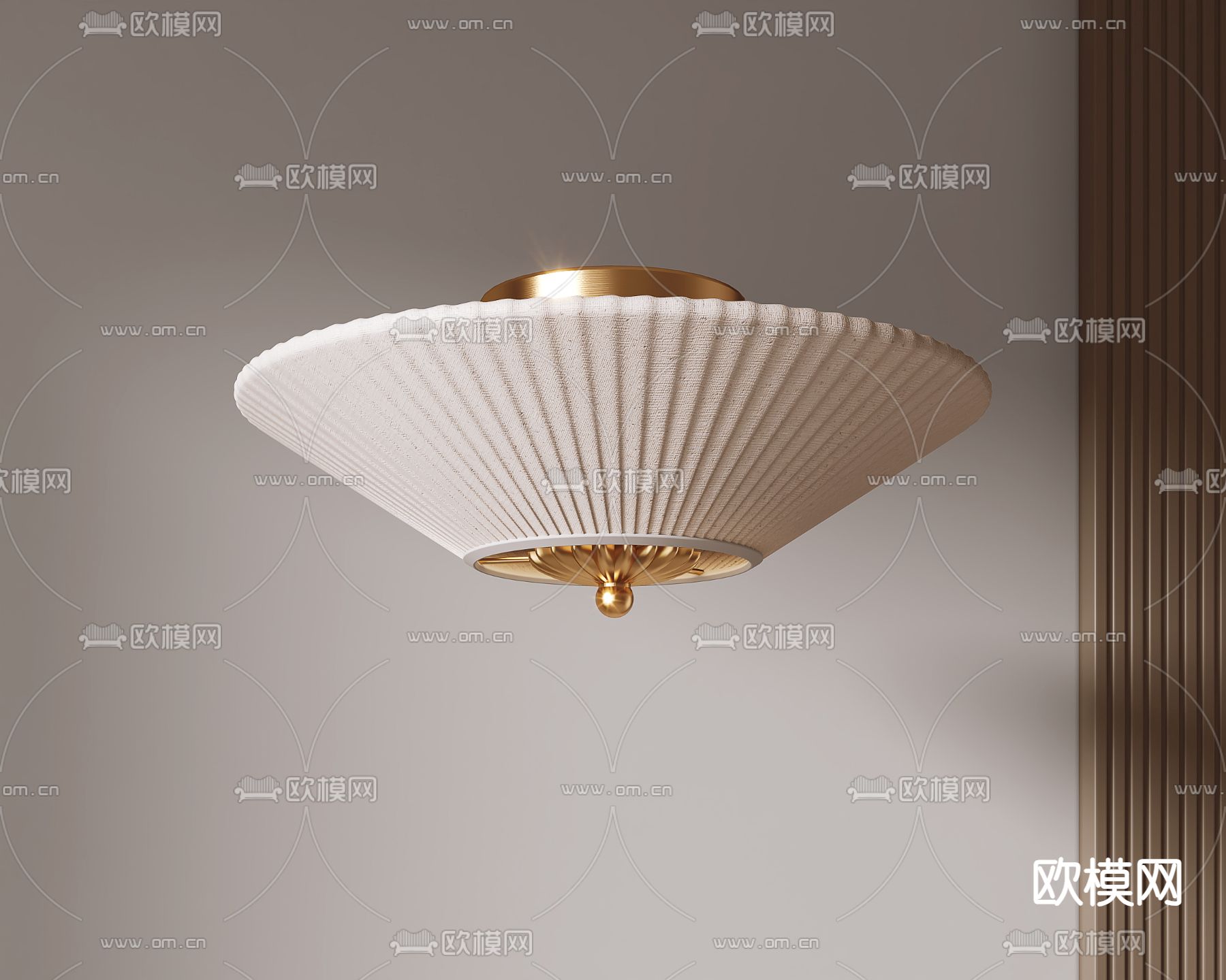 法式吸顶灯 卧室灯3d模型下载
