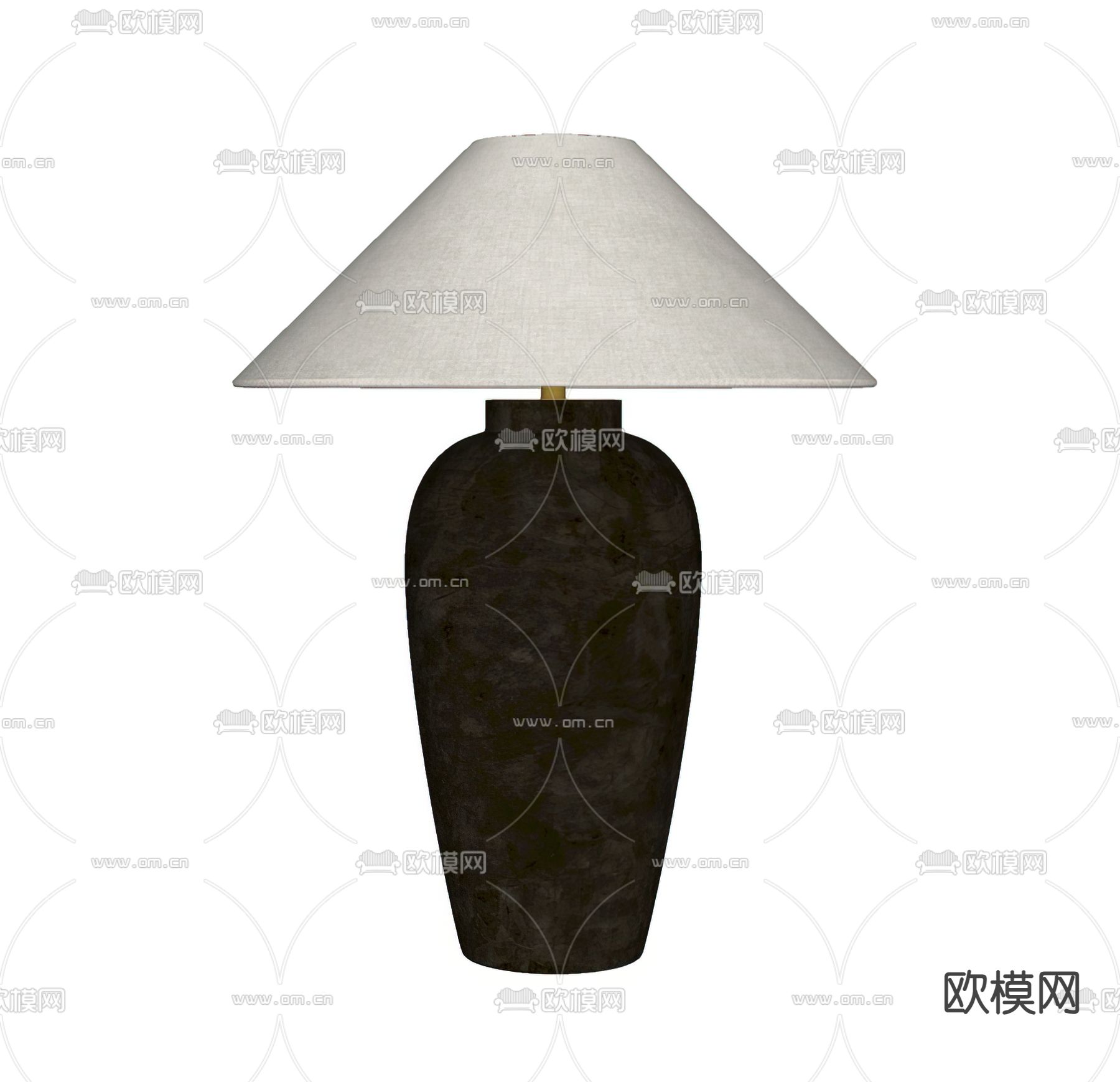 Zara Home 侘寂风台灯 陶罐台灯su模型下载（渲染图1）