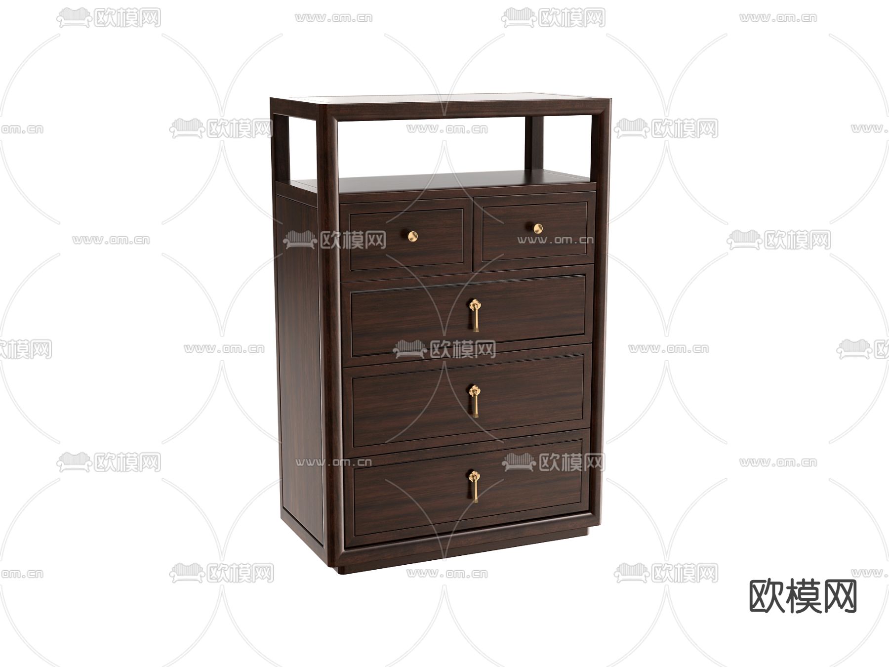 新中式斗柜 边柜3d模型下载