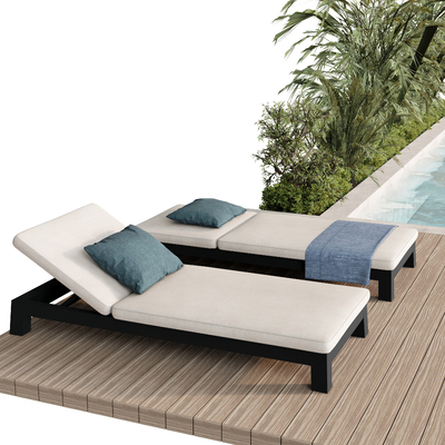  现代躺椅 沙滩椅su模型 