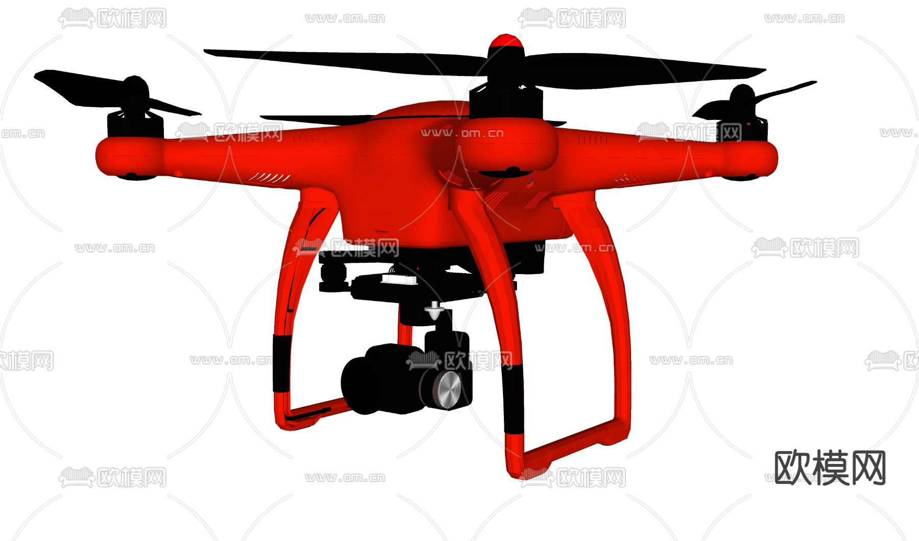 无人机 高空摄像机器su模型下载（渲染图1）