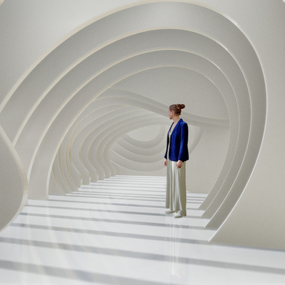  展览馆 艺术馆su模型 