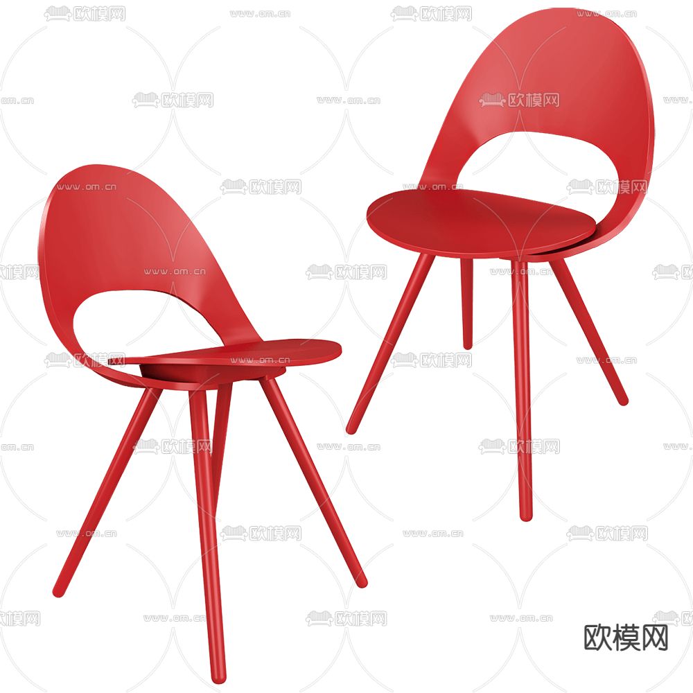 Inno 餐椅 单椅3d模型下载（渲染图2）