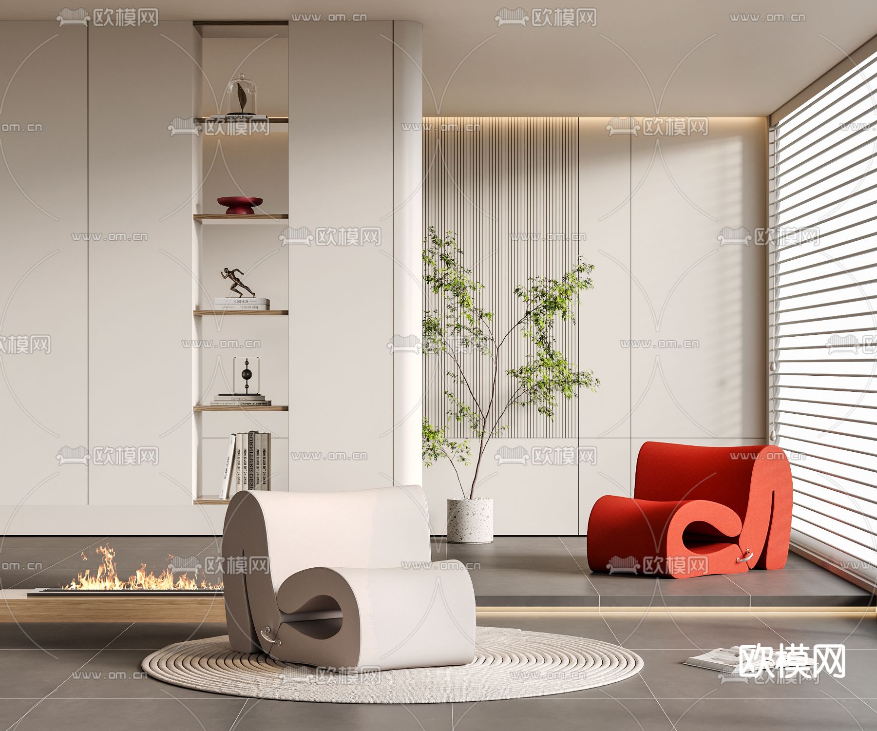 单人沙发 休闲沙发3d模型下载