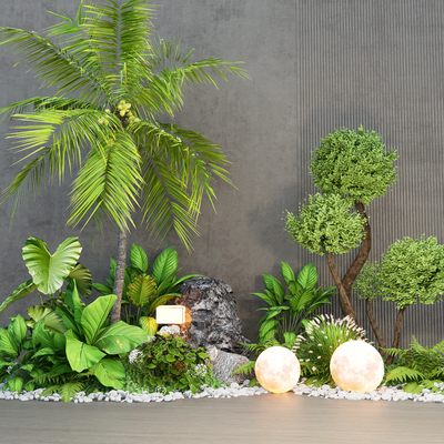  微地形 植物堆 绿植花境su模型 